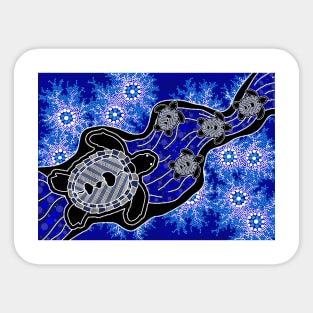 Aboriginal Art - Baby Turtles New Sticker